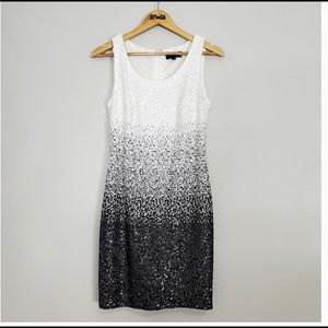 MAIA SEQUIN OMBRE SLEEVELESS MINI COCKTAIL DRESS
